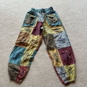 Boho  pants size large 100 percent cotton